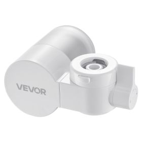 VEVOR Faucet Mount Water Filter, Horizontal Water Purifier for Sink Tap, Carbon Fiber Filters, Removes Chlorine Lead with 1 Filter