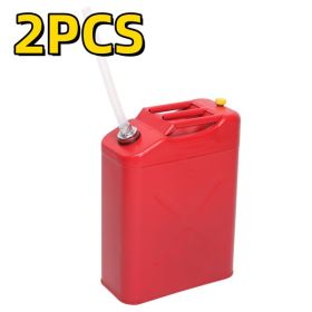 2PCS 20L Standard Cold-rolled Plate Petrol Diesel Can Gasoline Bucket with Oil Pipe Red