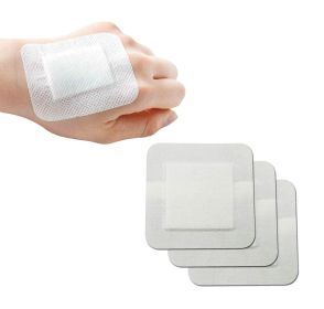Island Dressing. Case of 100 Adhesive Dressings 4" x 6" for Wound Protection. Sterile dressings with Non-Adherent Island pad. Single use & Latex-